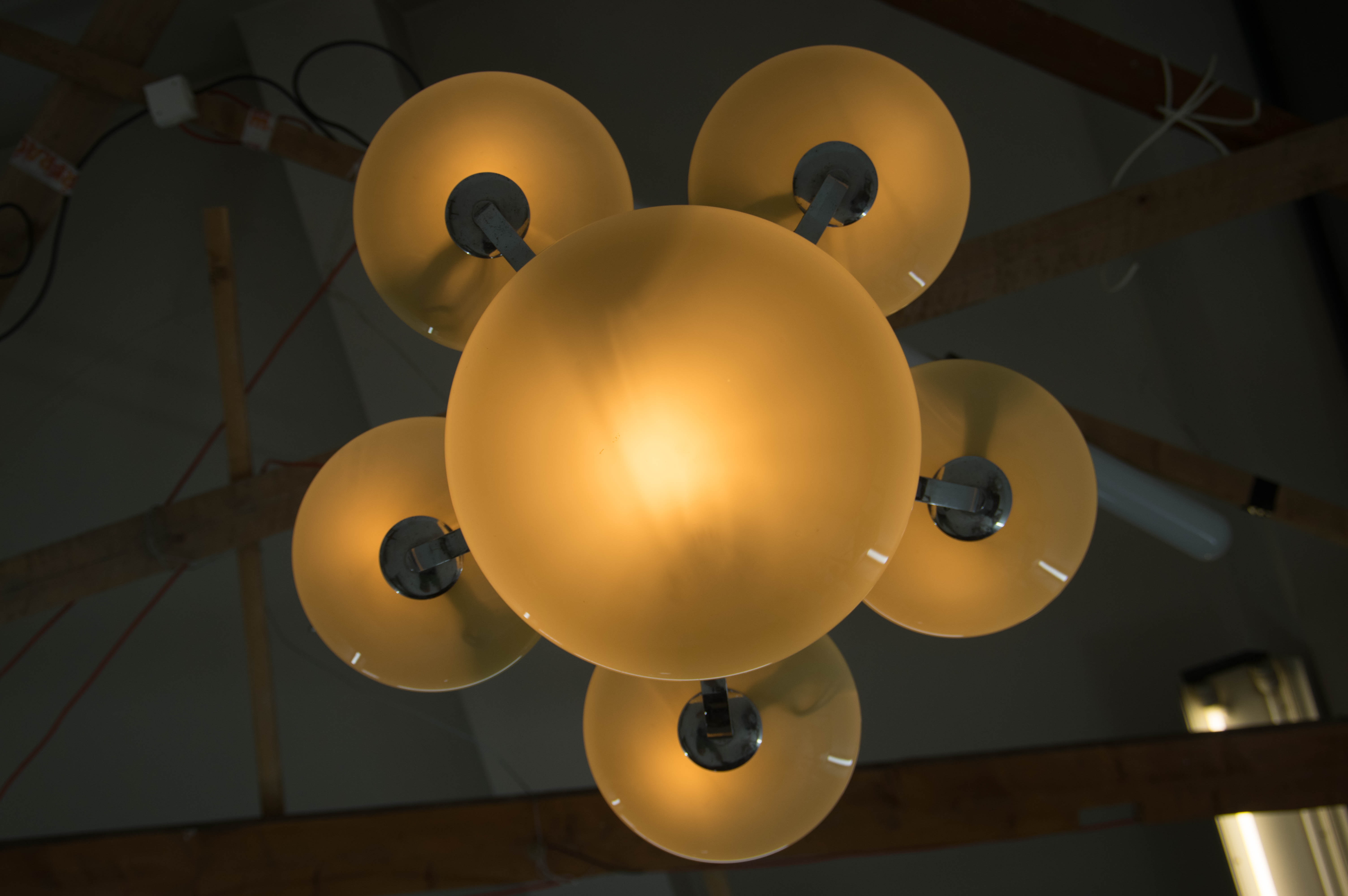 Large Elegant Art Deco Chandelier, 1930s