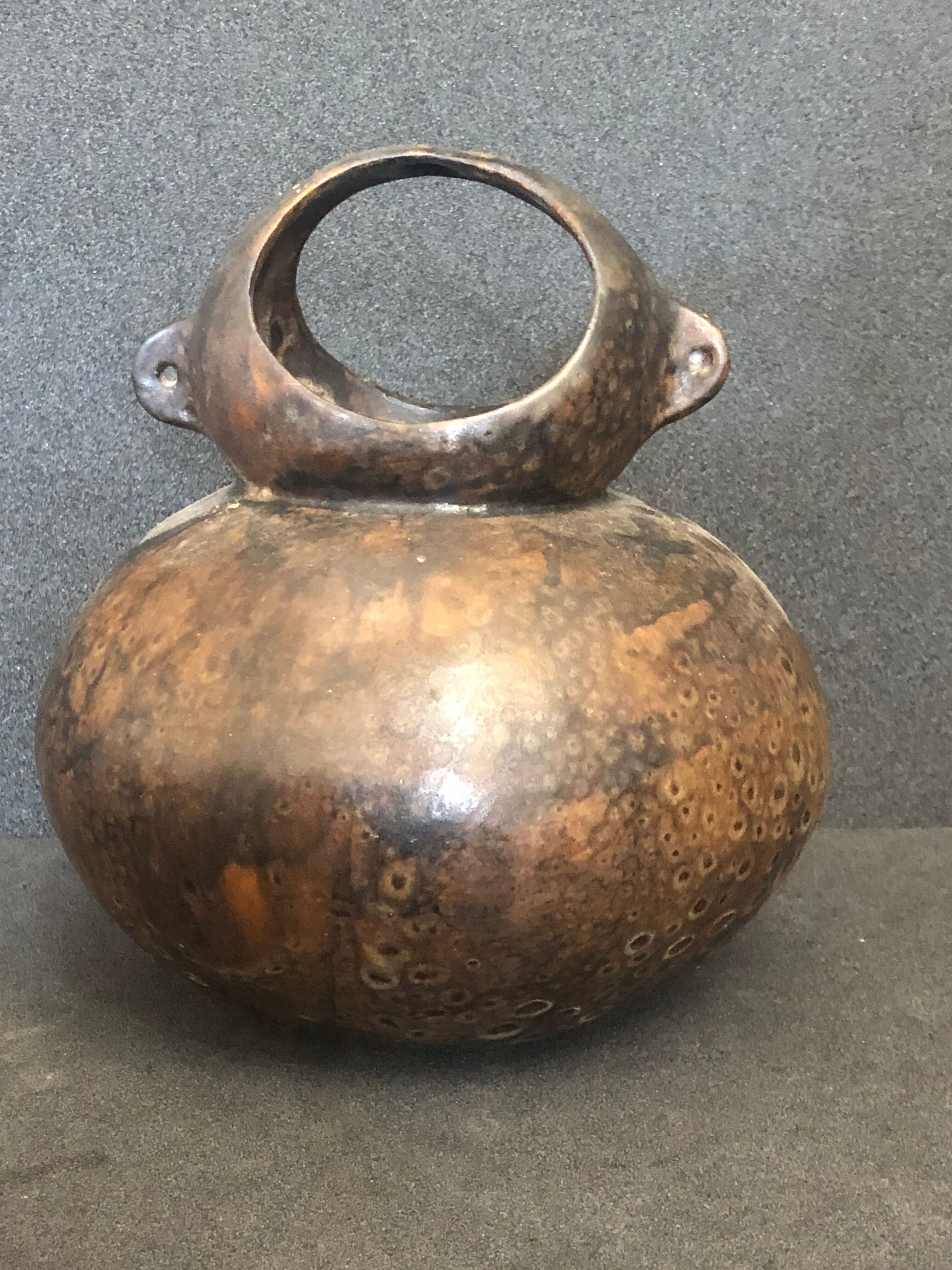 Pot Bakongo with terracotta handle Democratic Republic of Congo Rare