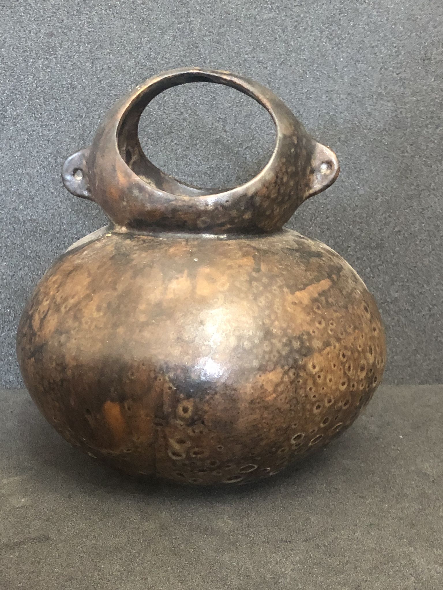 Pot Bakongo with terracotta handle Democratic Republic of Congo Rare