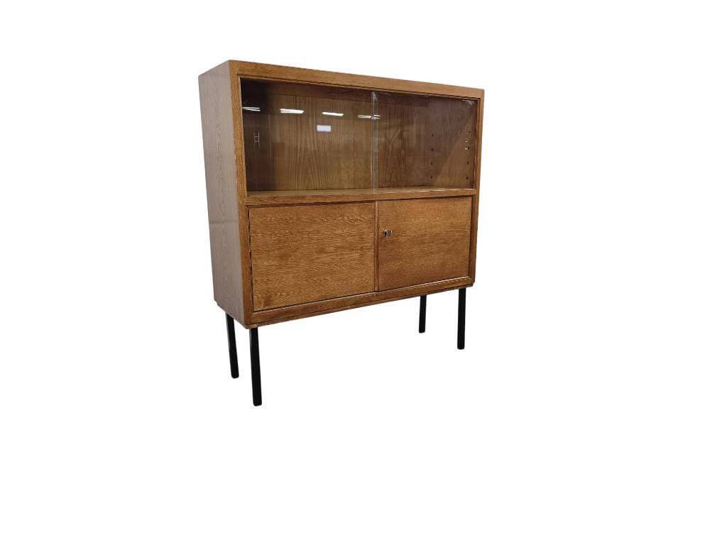 Vitrine / meuble bar / armoire vintage en bois
