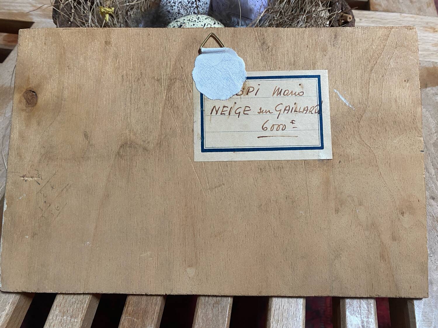 Oil on old wood panel