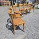 6 Luterma curved wooden bistro chairs