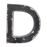 Store sign letter D in zinc