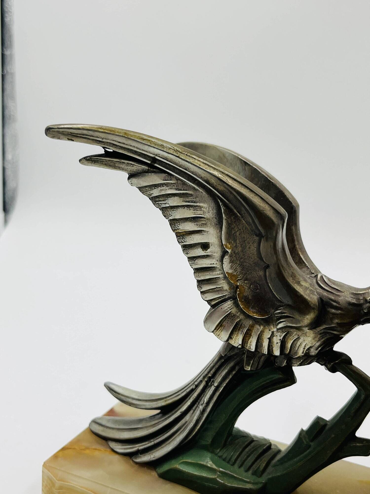 Art Deco Paradise Bird Bookends in Onyx