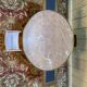 Table basse bouillotte de style Louis XVI marbre rose