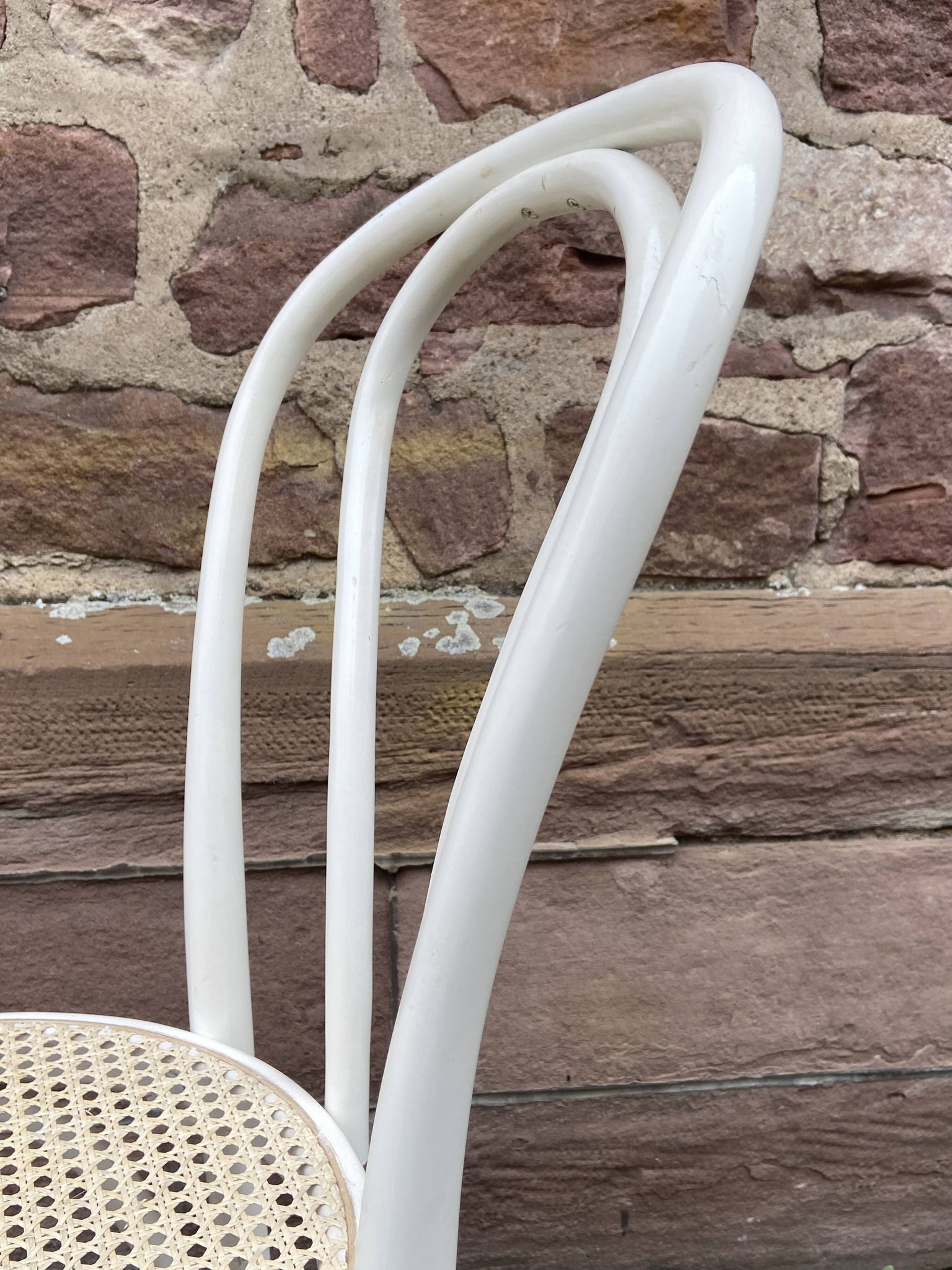 2 chaises bistrot shabby chic bois courbé vintage