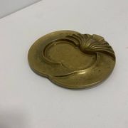 Heavy Brass Plate Keys Table Decorative Hollywood Regency Vintage 1970s