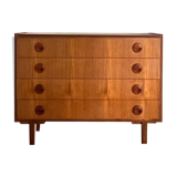 Commode scandinave en teck 1960s