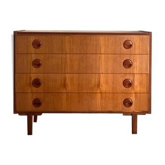 Scandinavian teak chest of drawers 1960s