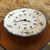 Old clock clock star ceramic plate sarreguemines vintage