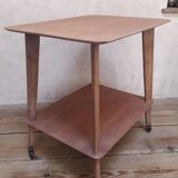 Table served legs compass with wheels 1950s