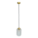 Art deco sandblasted glass pendant light
