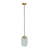 Suspension art déco en verre sablé