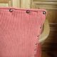 Refurbished bridge chair in red velvet