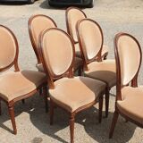 6 Louis XVI medallion chairs