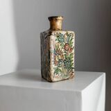 Multicolored Terracotta Bottle from Qajar Dynasty Iran, 19th Century – Hand-Painted, Unique Decorative Piece