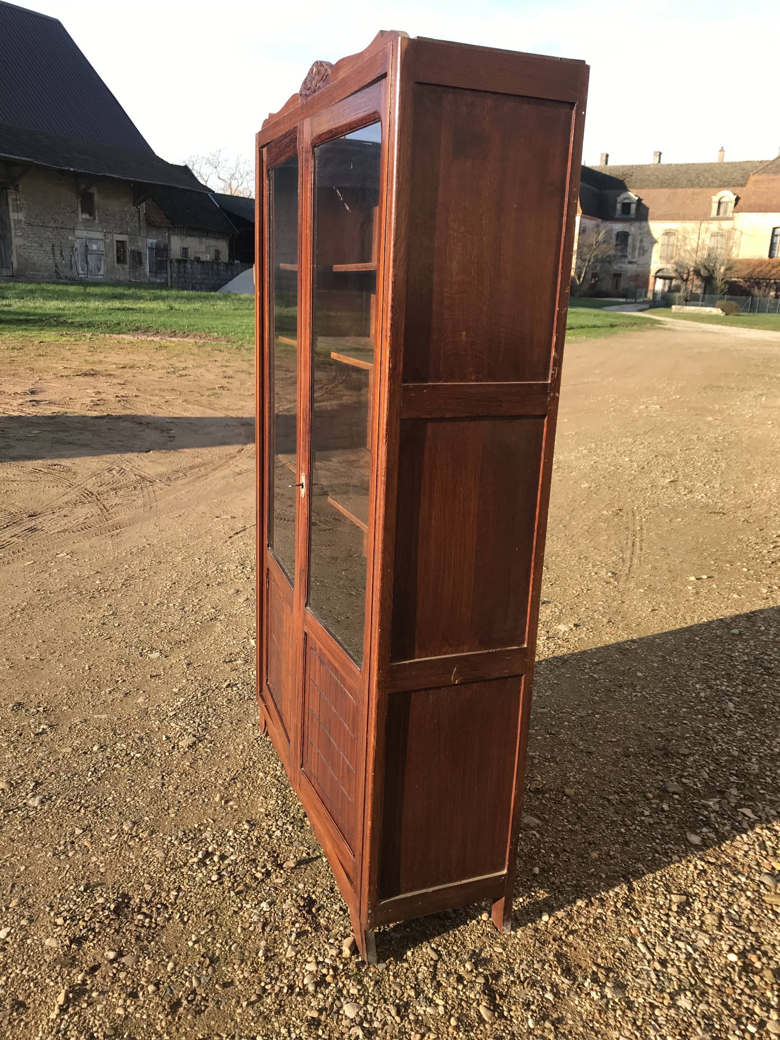 Art deco bookcase oak