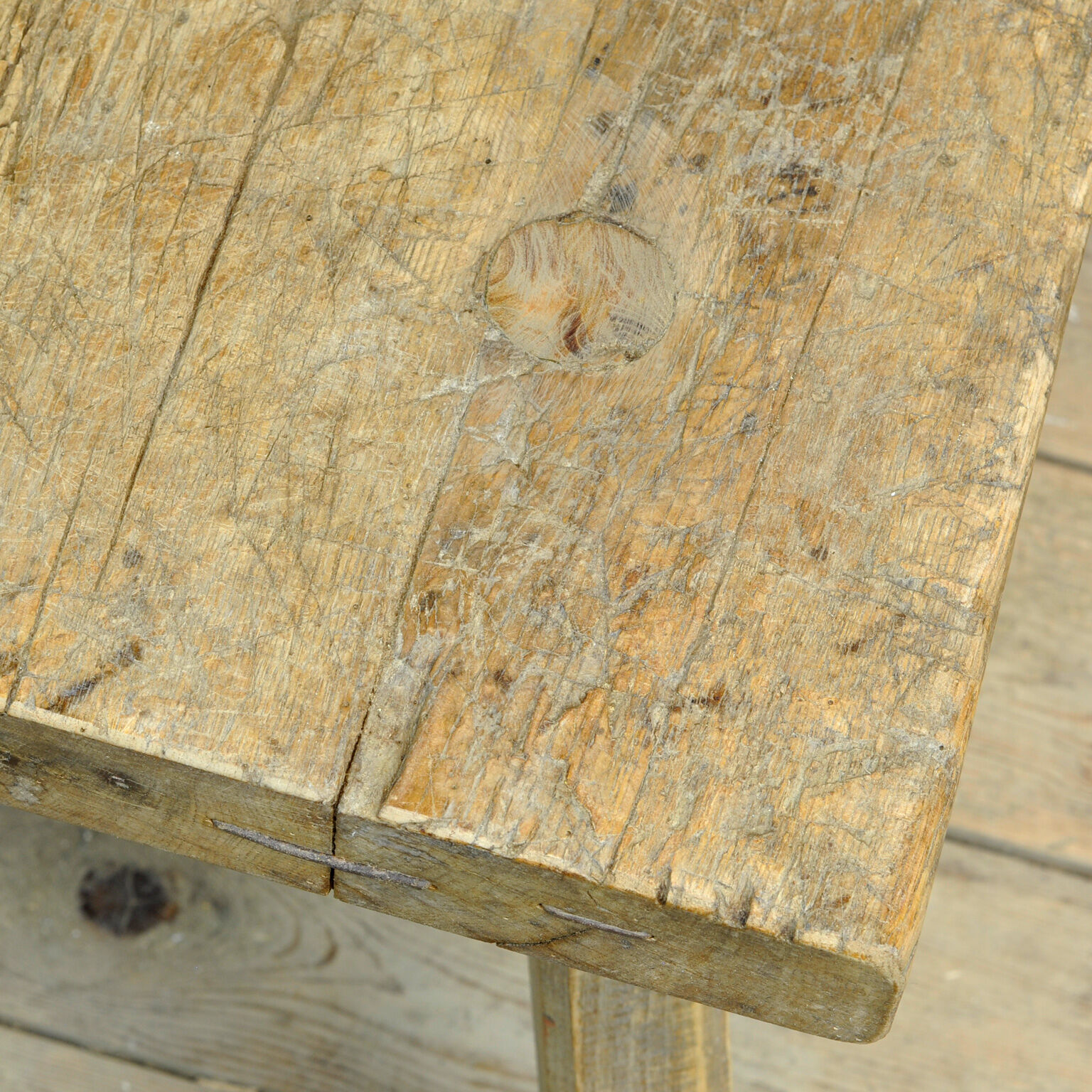 Vintage oak butcher's table/farmtable, 1930s