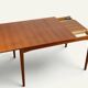 Rectangular extendable dining table in Scandinavian teak – 1960s