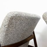 Pair of mid century green gfm64 armchairs by edmund homa, 1960's