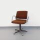 Vintage Steelcase Strafor office chair in chrome and fabric from the 70s