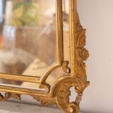 Mirror with wooden glazing beads, gold, 19th century, Italy