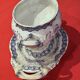 Large porcelain sauciere with blue and white decoration of the 19th century
