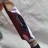 12 horn & silver knives