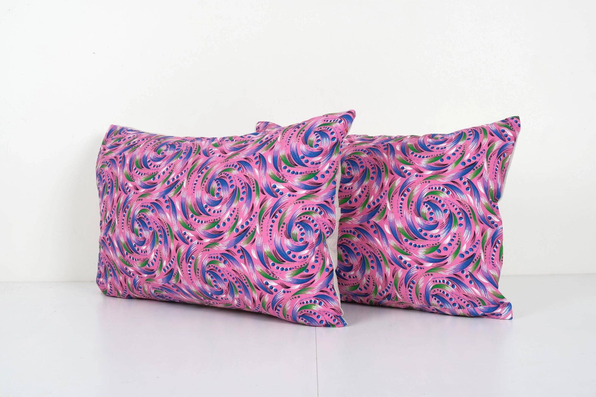 Set of 2 vintage Turkish cushion covers 58x38 cm