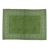 Sets de table grecs brodés en vert