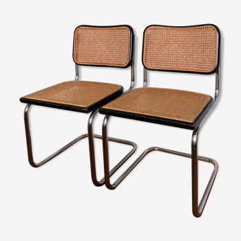 2 chairs Cesca B32 Marcel Breuer