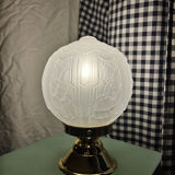 Lampe à poser globe style art déco