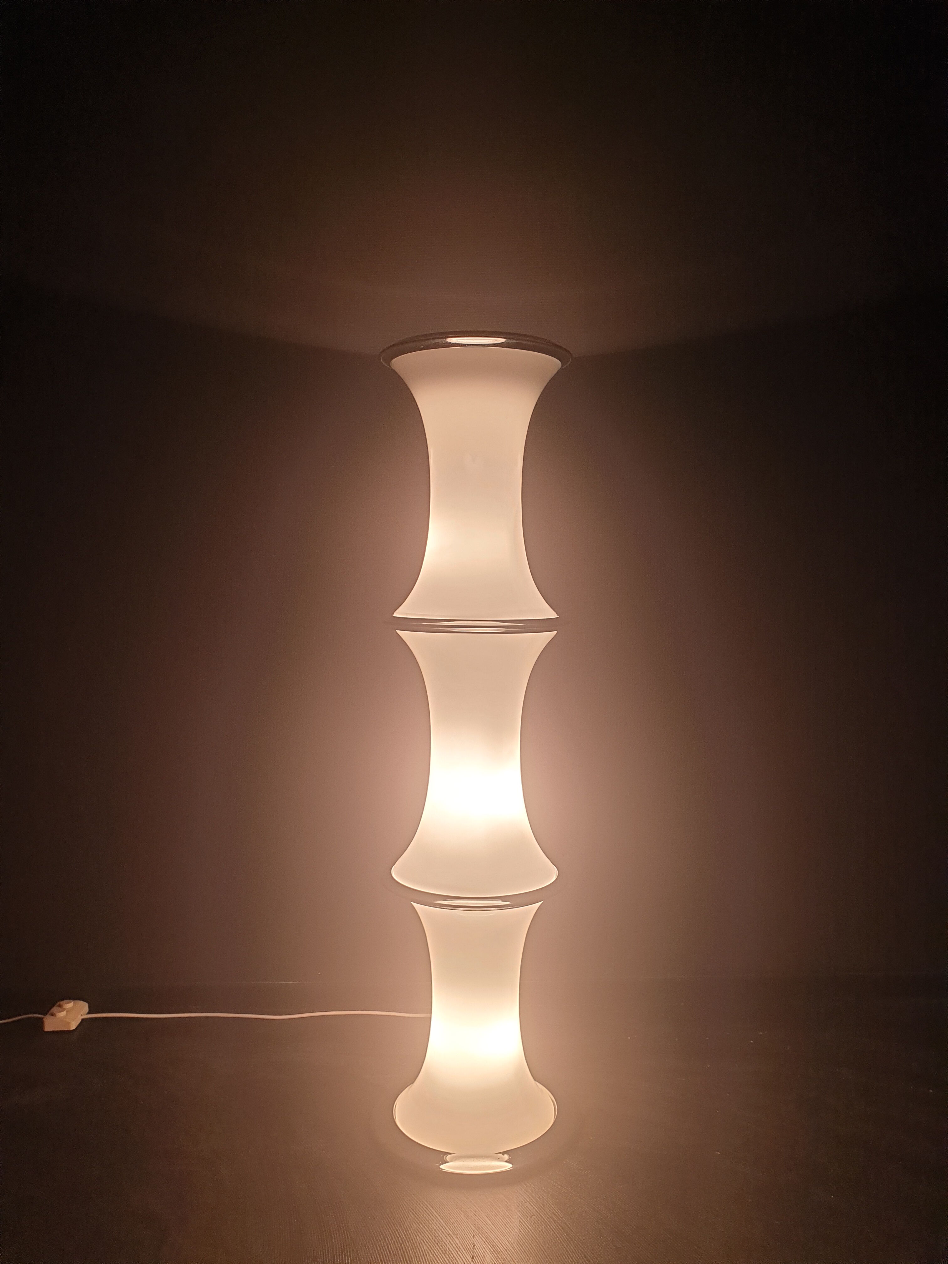 Bamboo floor lamp by Enrico Tronconi for Vistosi, 1970's