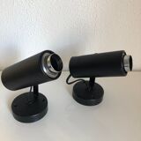 Pair of black spots vintage tubes 1950