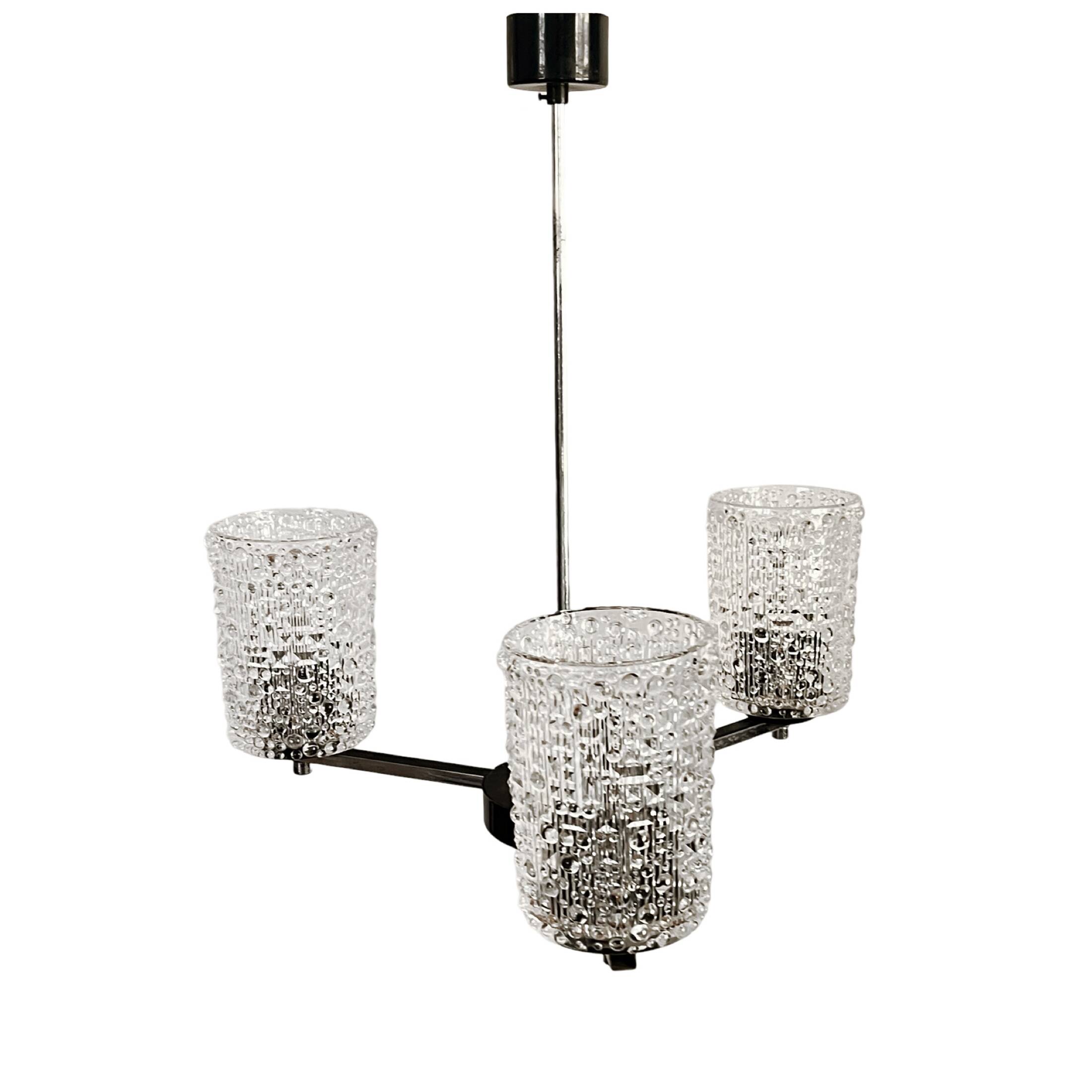 Chandelier, Lidokov type V167-1268, Czechoslovakia, 1970s