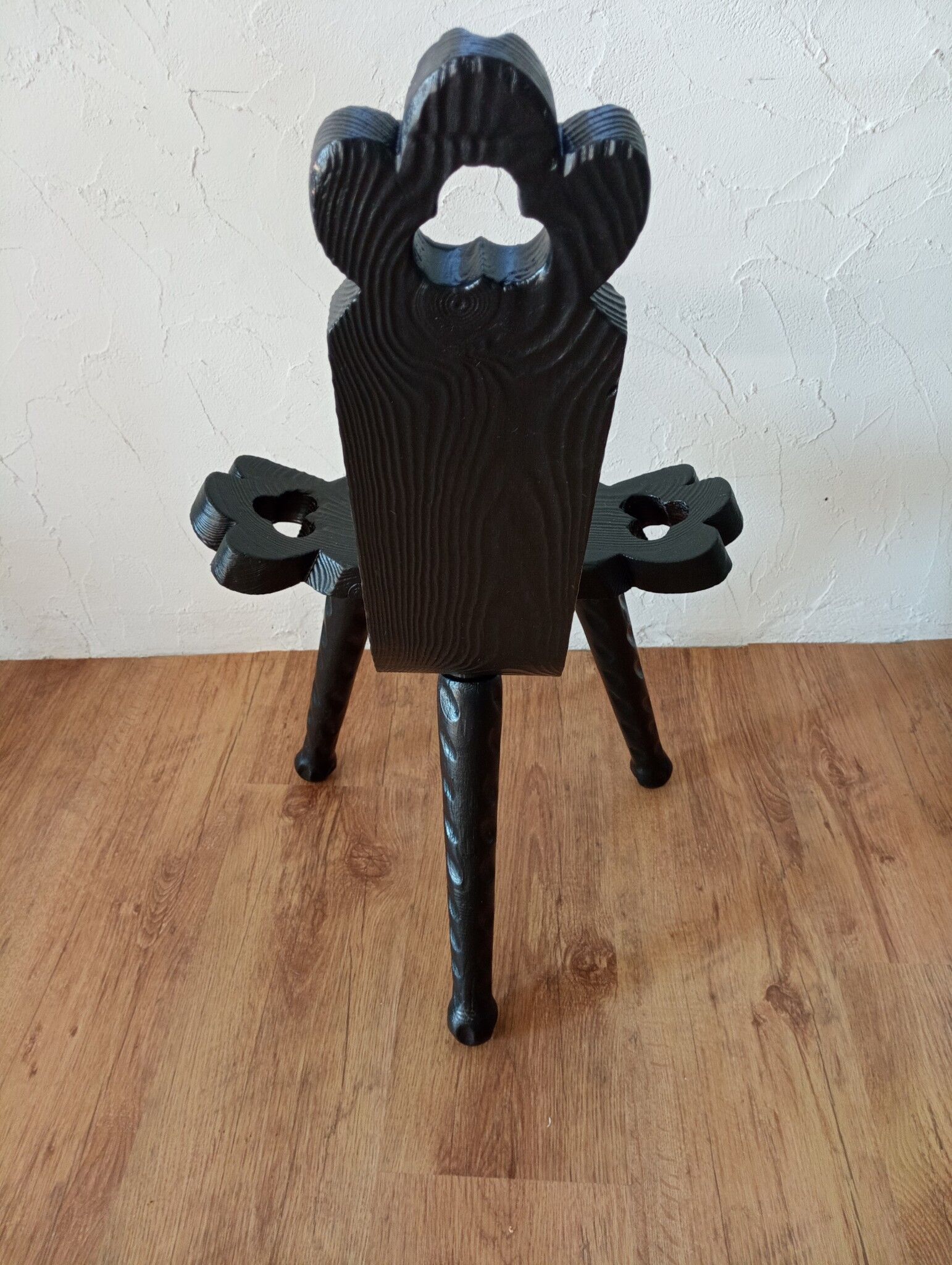 Brutalist tripod chair arts and crafts