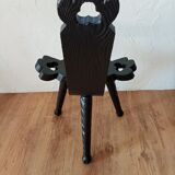 Brutalist tripod chair arts and crafts