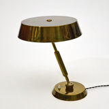 Lampe de bureau en laiton italienne vintage des années 1950 attribuée à Stilnovo