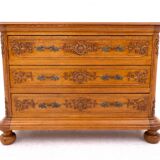 Light oak chest of drawers from the early 20th century, Western Europe. After renovation.