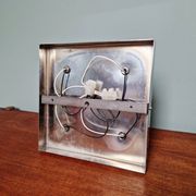 Space Age ceiling light in chrome metal, 1970s