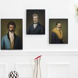 Old portrait - “Les moustachu-es” series
