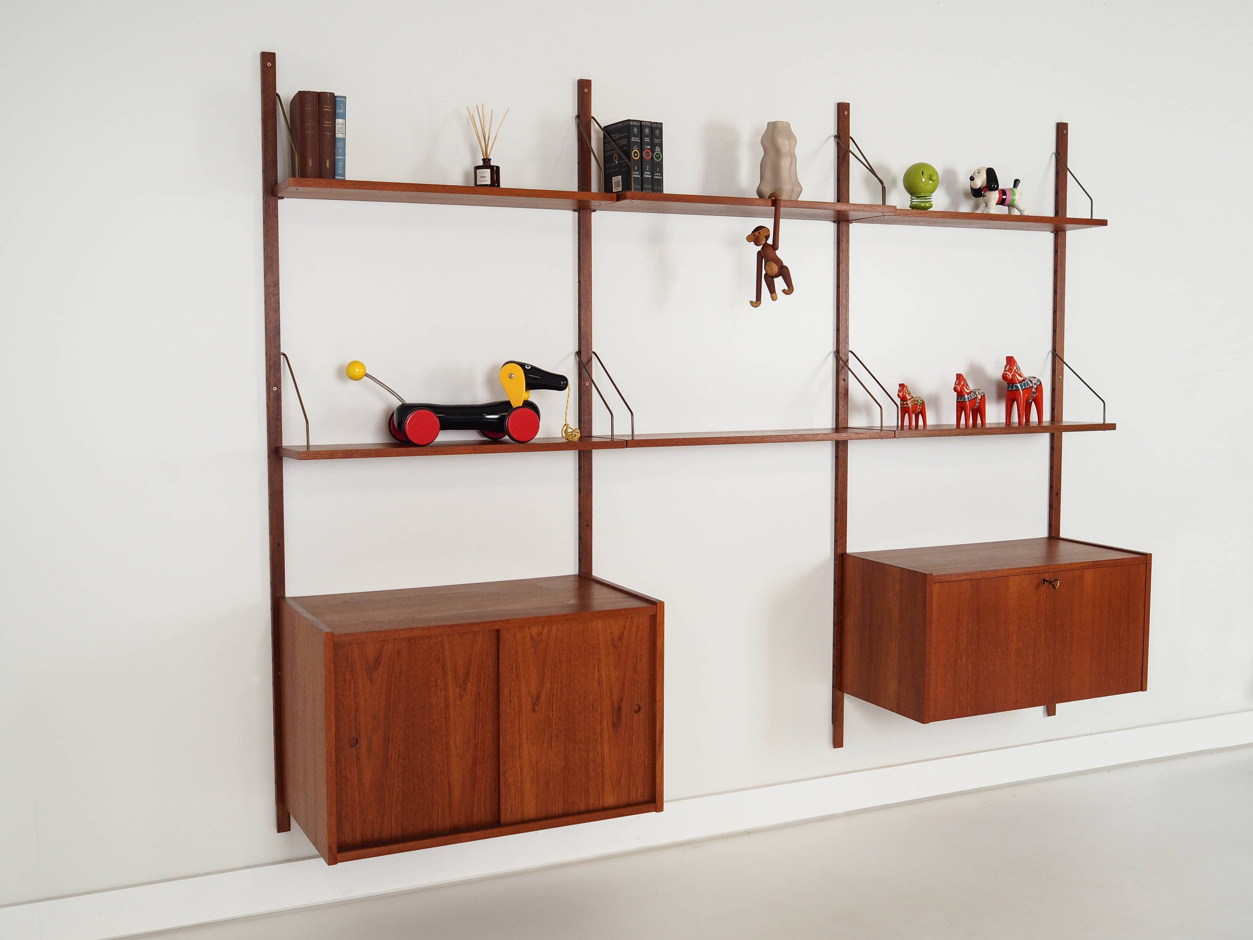 Teak shelving unit, Danish design, 1960s, production: Denmark