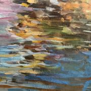Oil painting on canvas signed “Autumn in Paris” dimensions: height-65cm- width-42cm-