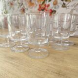 Set of 11 vintage Luminarc wine glasses, Sweden model, transparent, 10cl