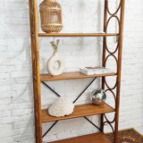 Rattan bookcase shelf