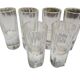 Art Deco vodka shot glasses from Hortensja Glassworks, Poland, 1950s, set of 7