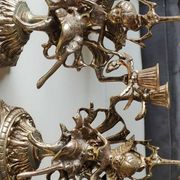 Pair of Antique 3-light candlesticks. Puttis/Cherubs. Bronze