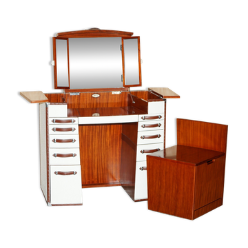 STARBAY LIVING THE LEGEND La Desirade Folding Hairdresser in leather and mahogany