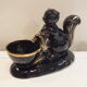 Black and gold ceramic squirrel pot cache from the 50s