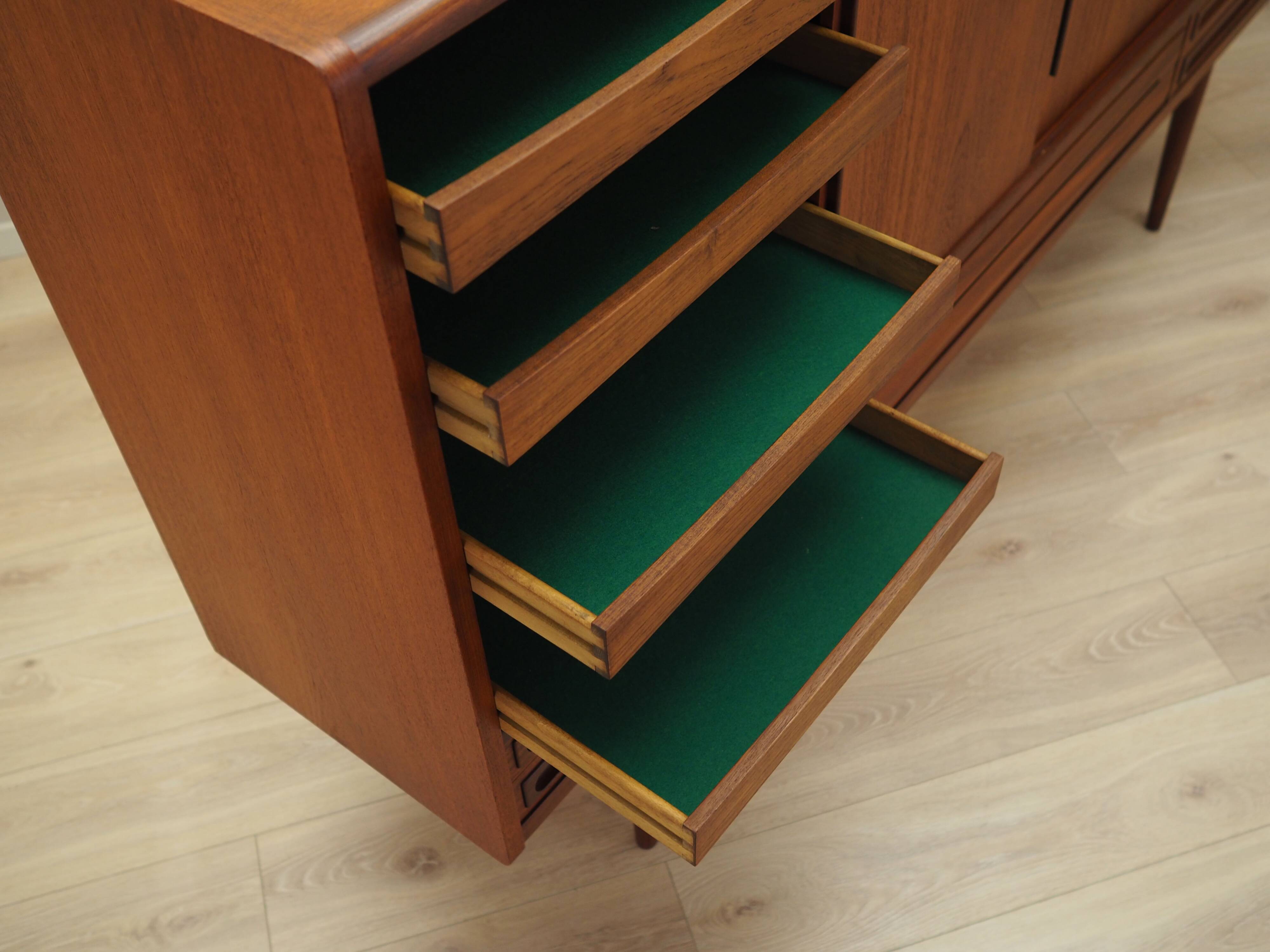Teak highboard, Danish design, 1960s, production: Denmark
